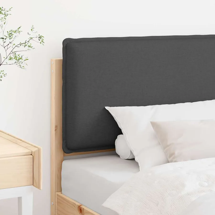 Tête de lit capitonnée Gris Naturel et Foncé 90 cm Pin massif - 3