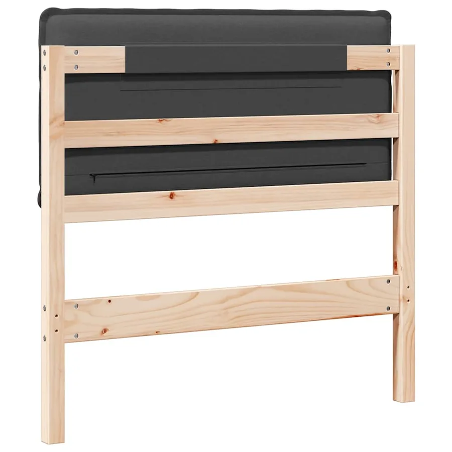 Tête de lit capitonnée Gris Naturel et Foncé 90 cm Pin massif - 6