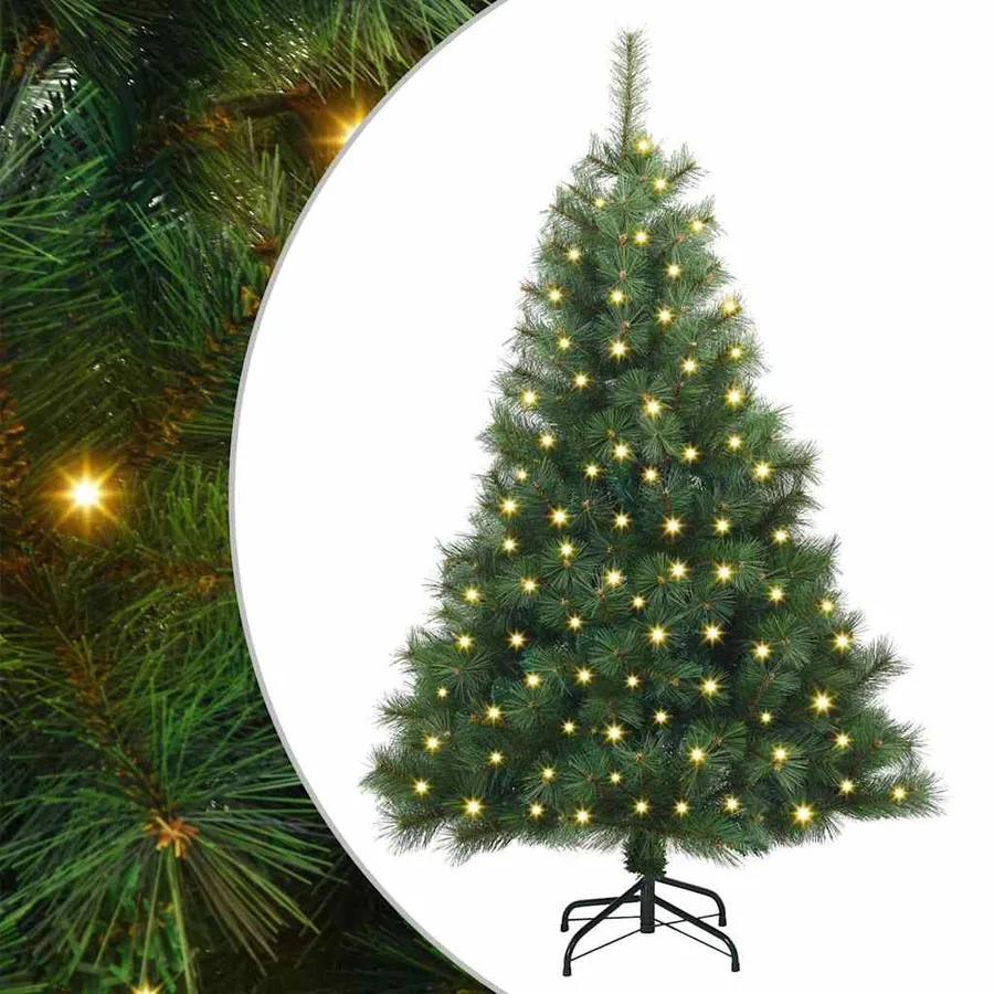 Sapin de Noël artificiel avec 150 LED Vert 120 cm PE et PVC - 2
