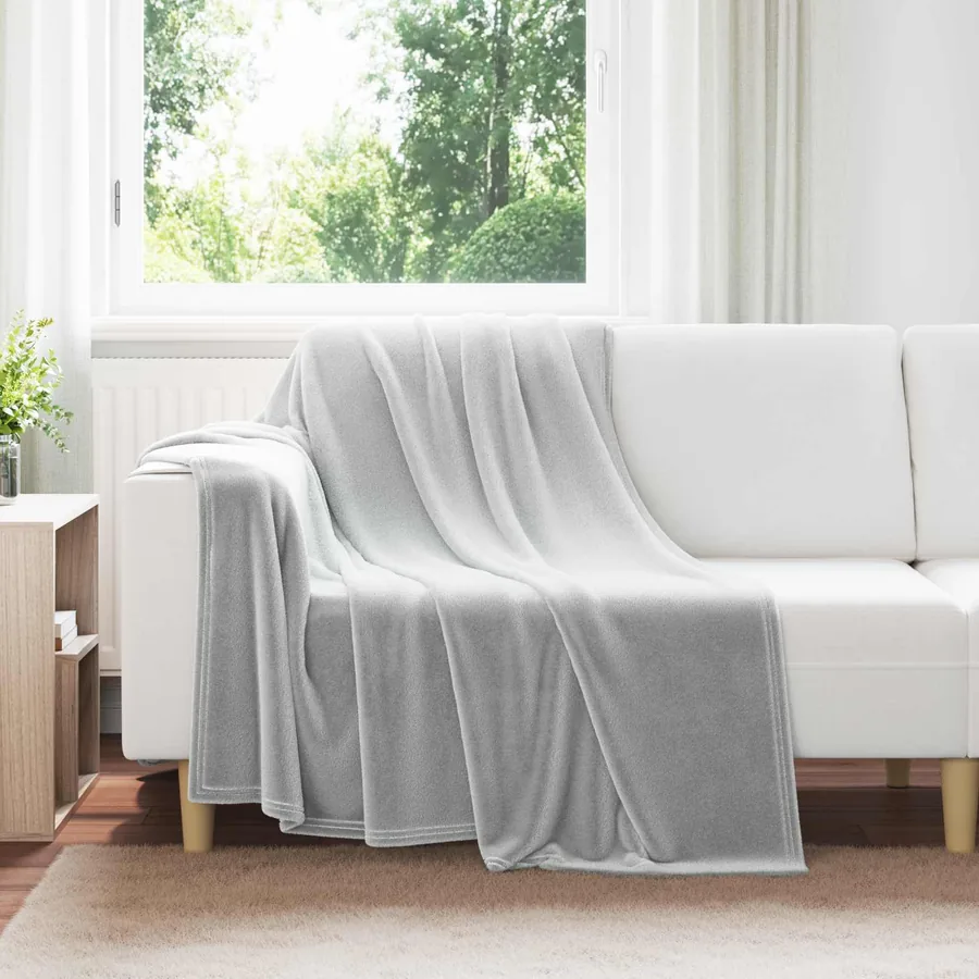 Couvertures à jeter 6 pcs Gris 150 x 200 cm Toison