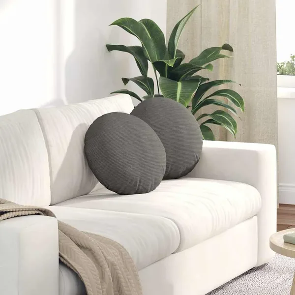 Coussins de siège 2 pcs Gris clair Ø 40 cm