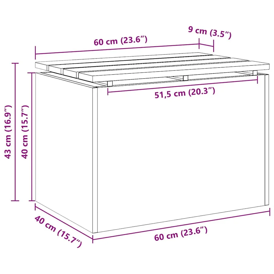 Banc de jardin Vert olive 60 x 40 x 43 cm Acier - 11