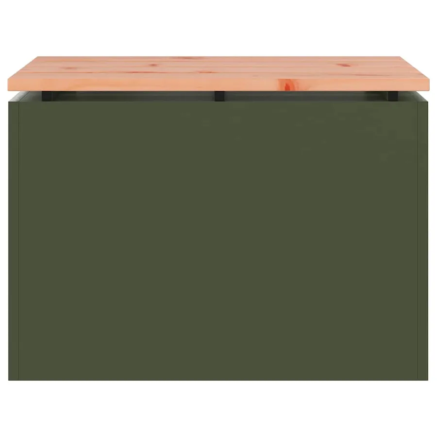 Banc de jardin Vert olive 60 x 40 x 43 cm Acier - 4