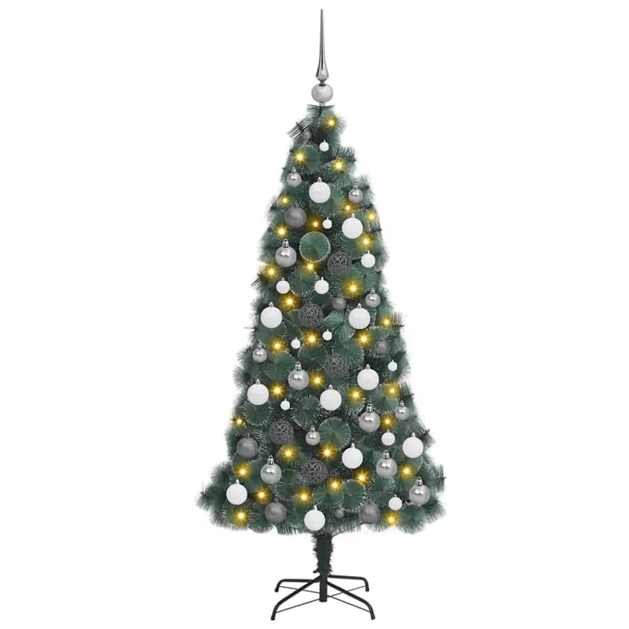 Arbre de Noël artificiel pré-éclairé avec ensemble de boules - 2