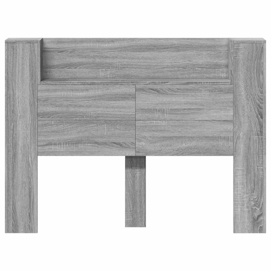 Tête de lit de rangement avec LED Sonoma gris Bois d'ingénierie - 5