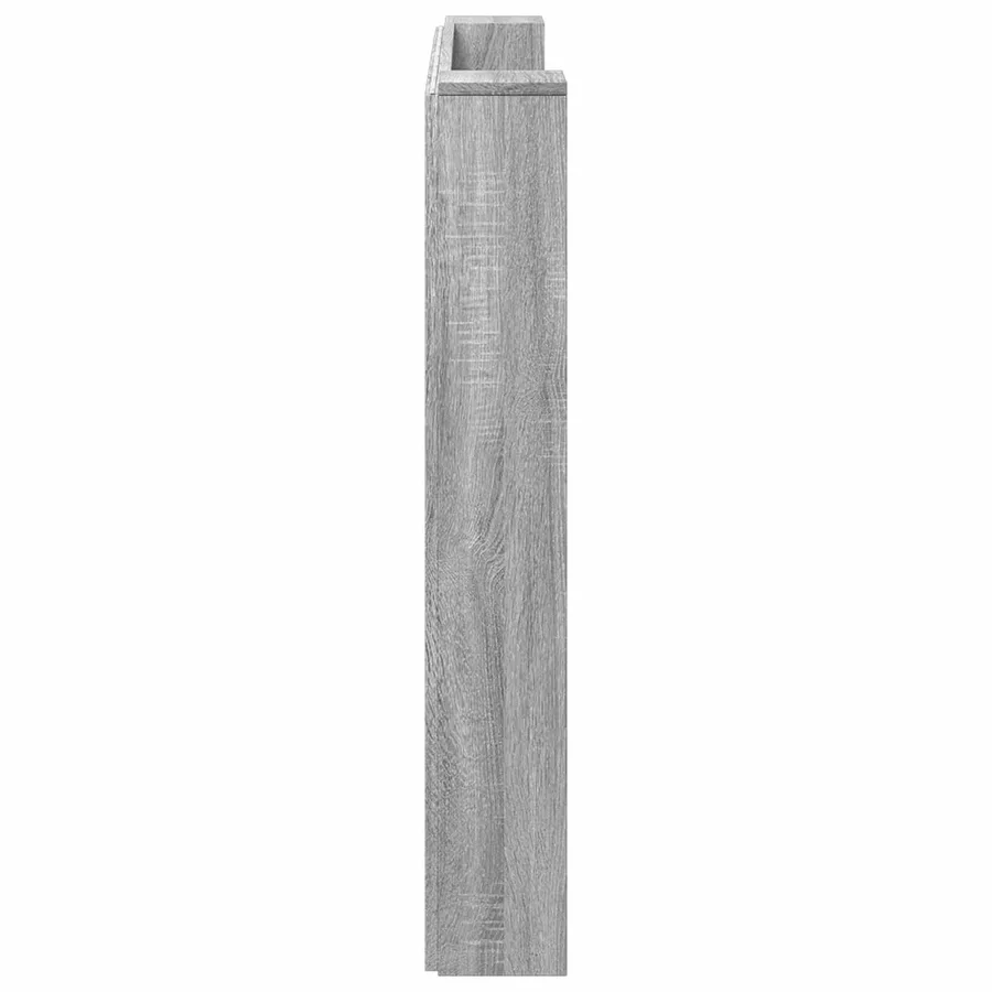 Tête de lit de rangement avec LED Sonoma gris Bois d'ingénierie - 6