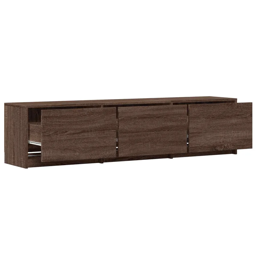 Meuble TV avec LED 165 x 34 x 40 cm Chêne brun - 8
