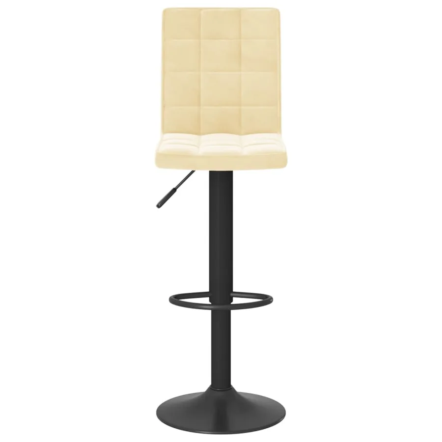 Tabourets de bar lot de 2 crème velours - 4