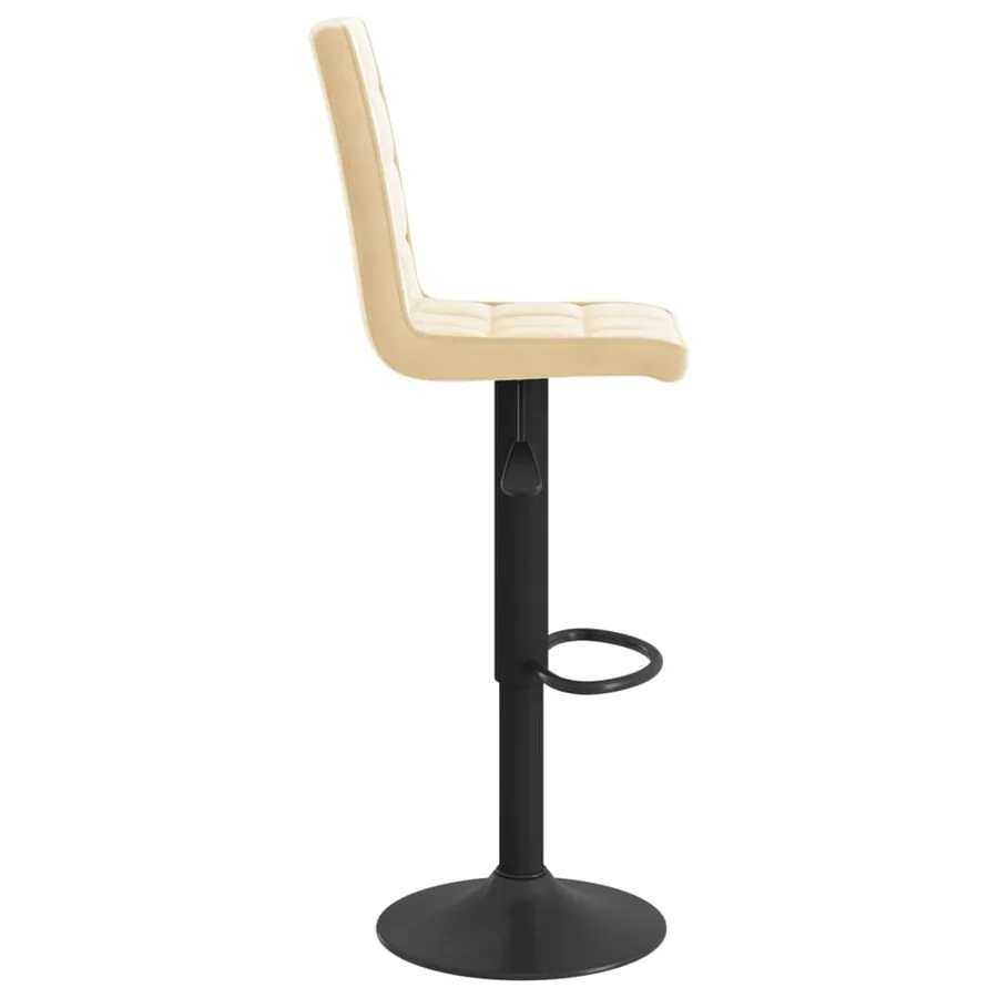 Tabourets de bar lot de 2 crème velours - 5