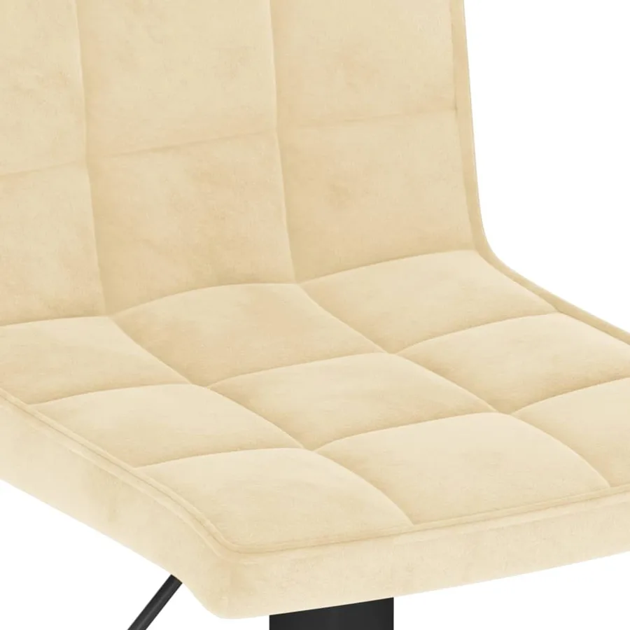 Tabourets de bar lot de 2 crème velours - 8