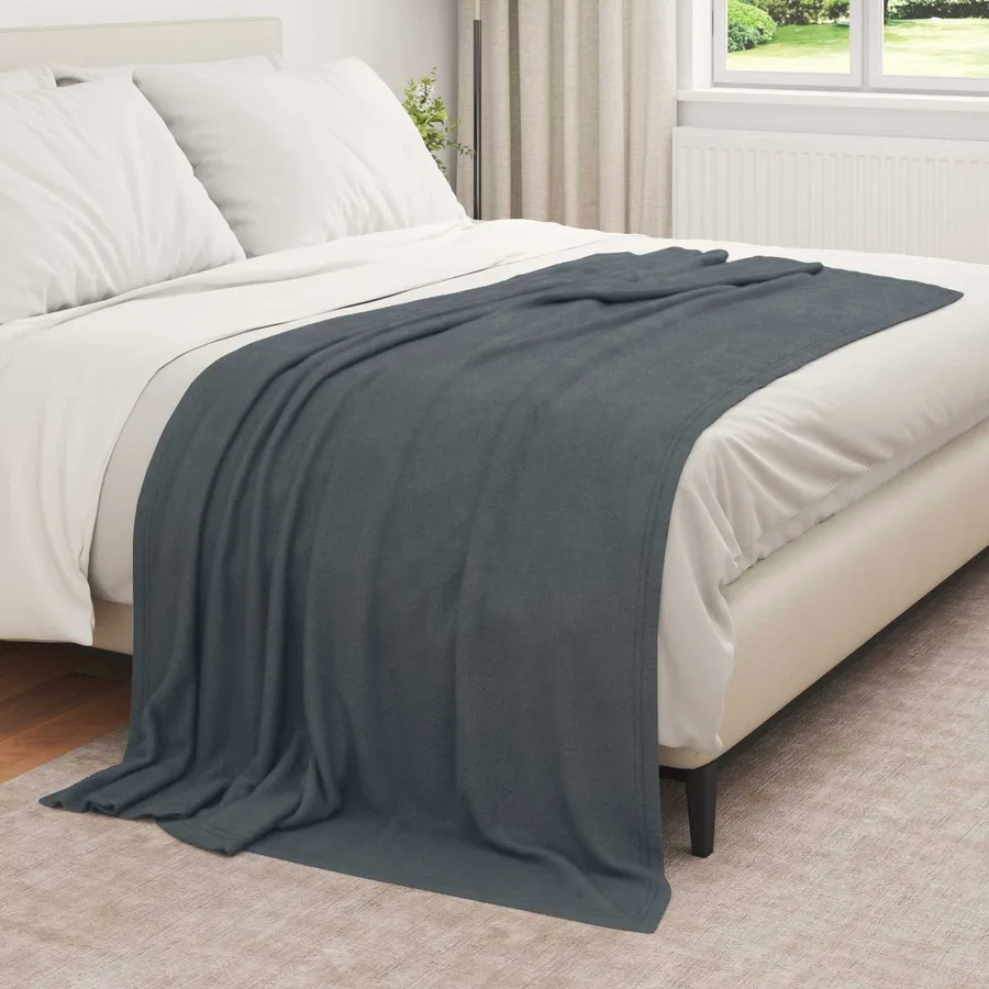 Couvertures à jeter 6 pcs Gris foncé 210 x 140 cm Toison - 3