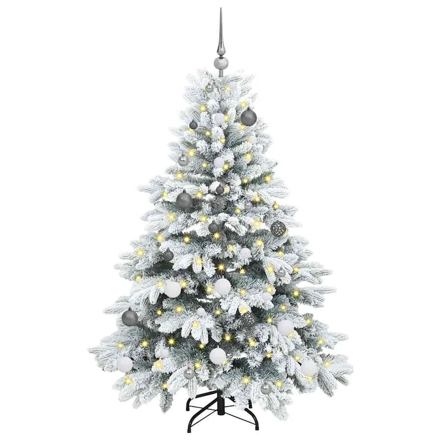 Sapin de Noël artificiel avec 150 LED Blanc 150 cm PE et PVC - 3