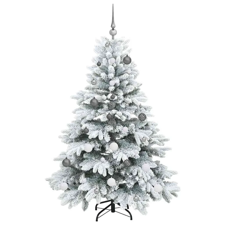Sapin de Noël artificiel avec 150 LED Blanc 150 cm PE et PVC - 4
