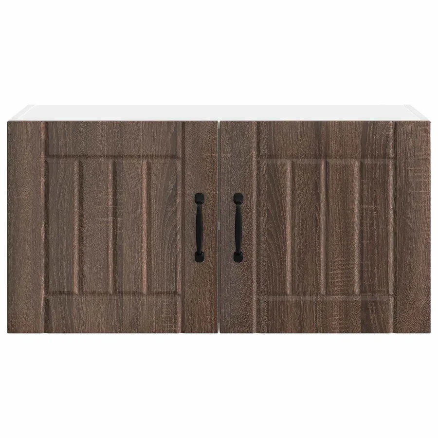 Meuble mural LUCCA Chêne brun 80 x 31 x 40 cm Bois d'ingénierie - 6