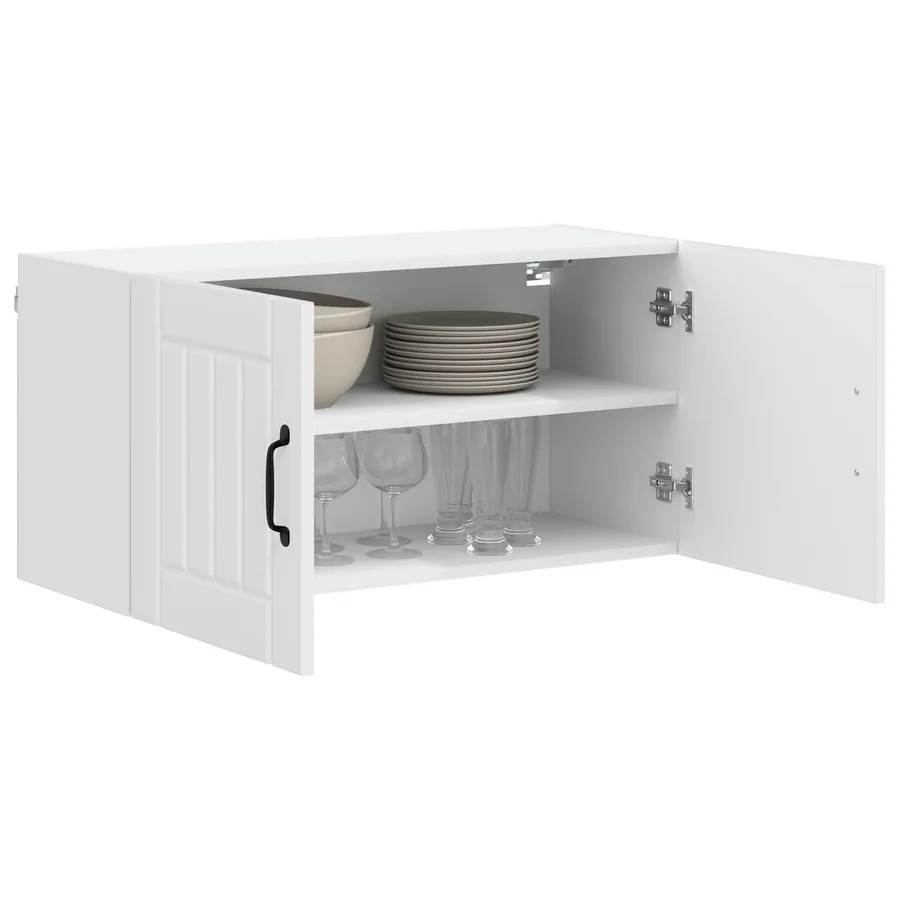 Meuble mural LUCCA Blanc 80 x 31 x 40 cm Bois d'ingénierie - 3