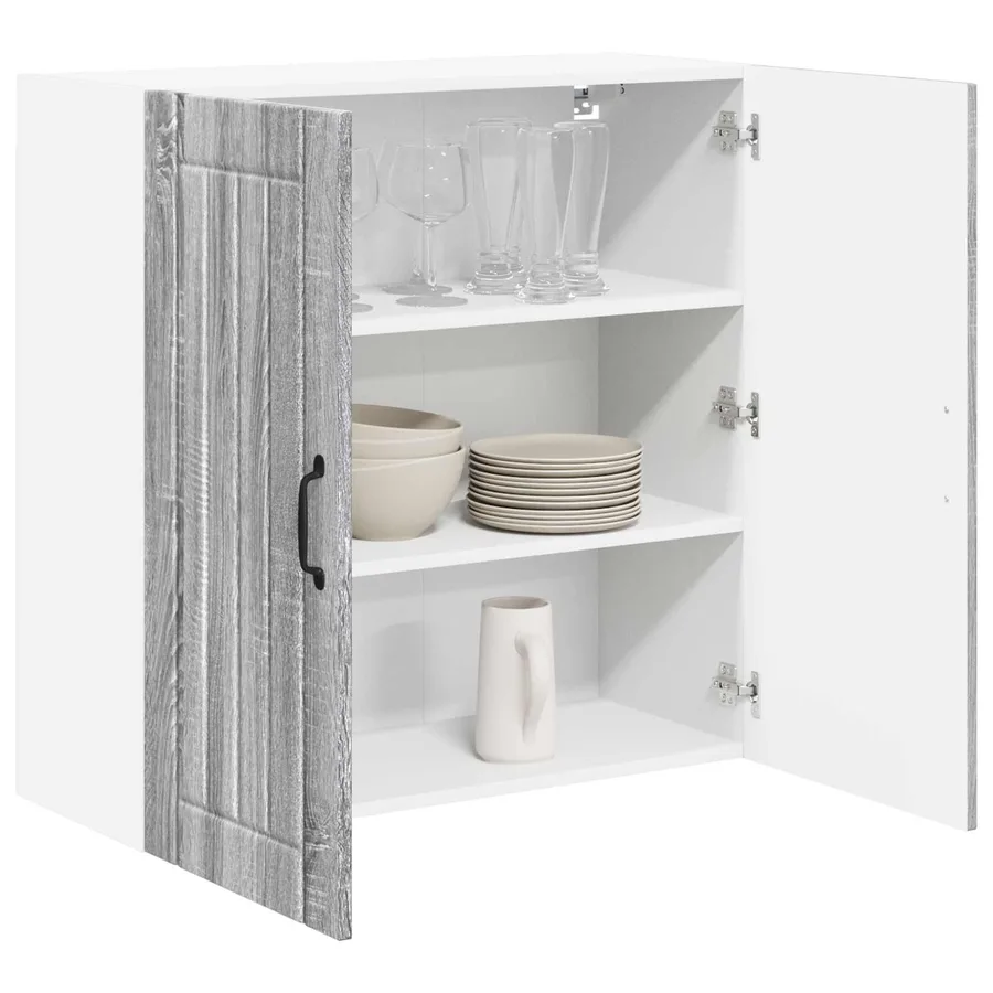 Meuble mural LUCCA Sonoma gris 80 x 31 x 80 cm - 3