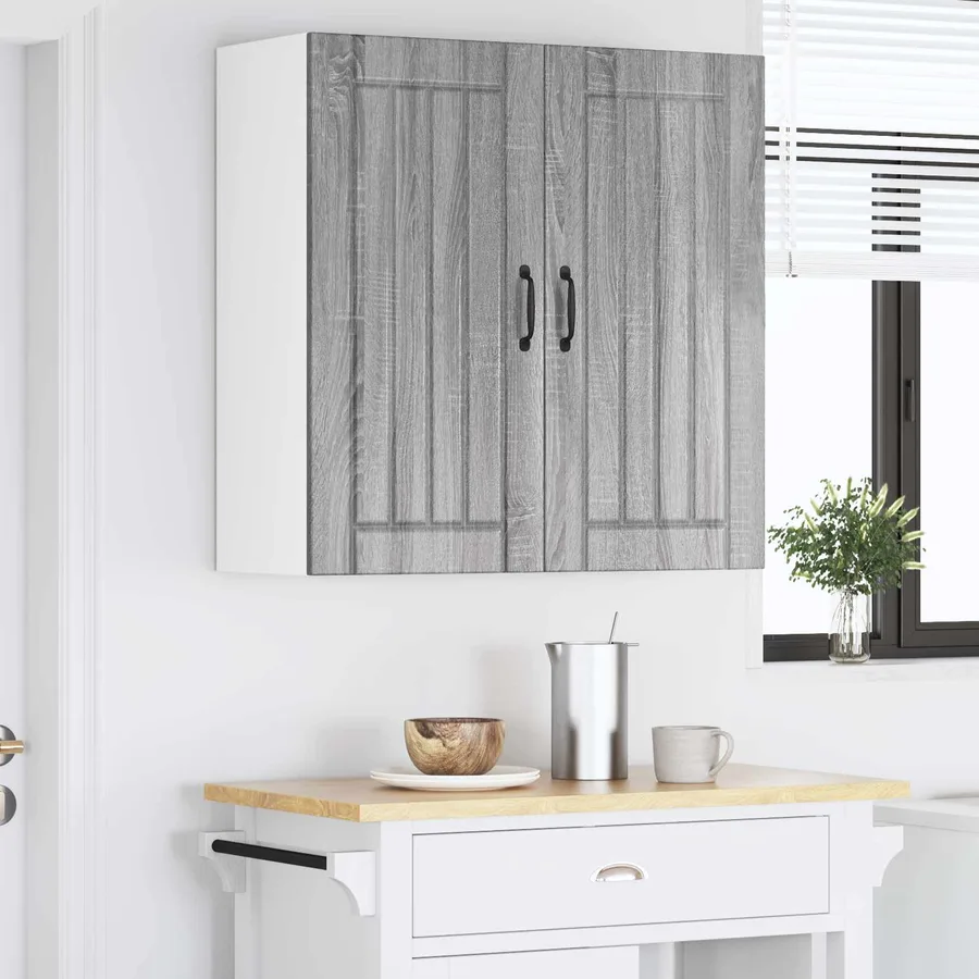 Meuble mural LUCCA Sonoma gris 80 x 31 x 80 cm - 4