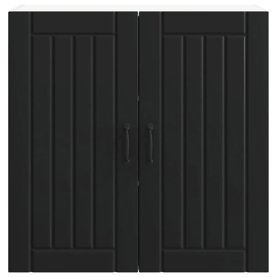 Meuble mural LUCCA Noir 80 x 31 x 80 cm Bois d'ingénierie - 6