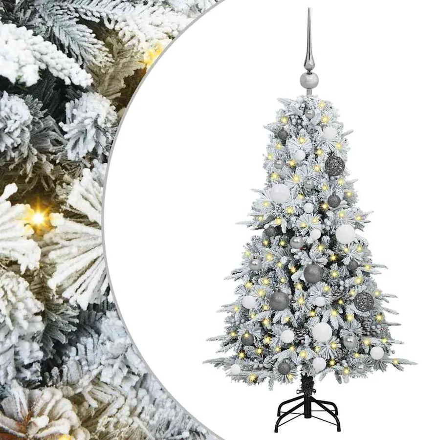 Sapin de Noël Artificiel à Branches Articulées Blanc 120 cm - 2