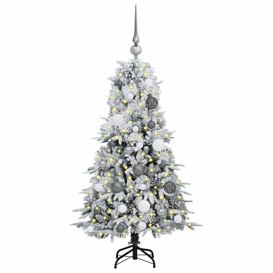 Sapin de Noël Artificiel à Branches Articulées Blanc 120 cm - 3