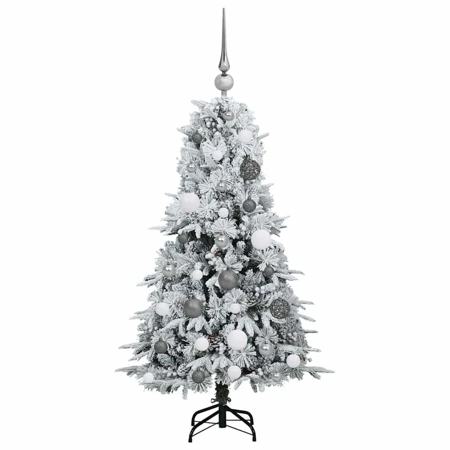Sapin de Noël Artificiel à Branches Articulées Blanc 120 cm - 5