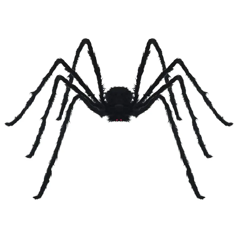 Décoration d'araignée d'Halloween avec toiles 2 pcs Polyester - 6