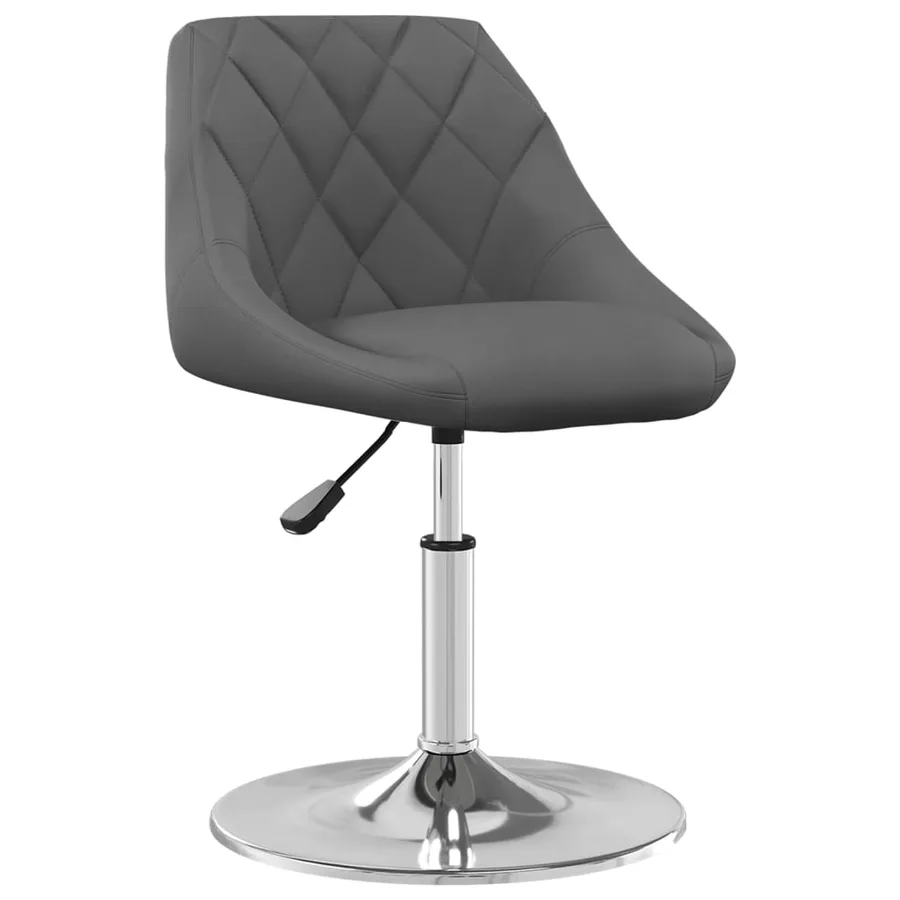 Chaises pivotantes à manger lot de 2 Gris foncé Velours - 3