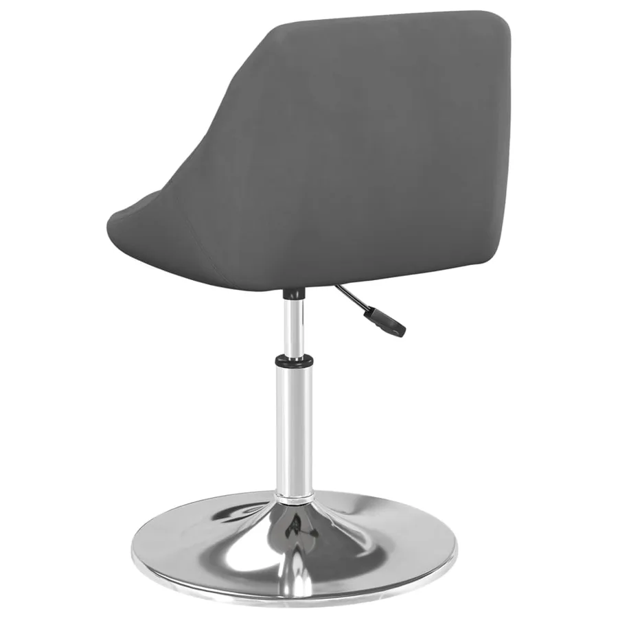 Chaises pivotantes à manger lot de 2 Gris foncé Velours - 6