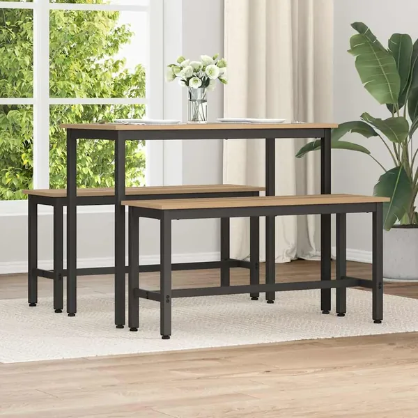 Banc de salle à manger 100 x 32,5 x 48,5 cm 2 pc