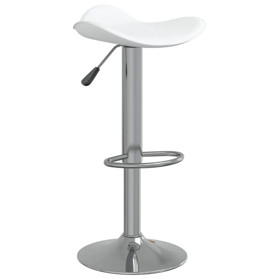 Tabouret de bar Blanc Acier chromé et cuir artificiel - 2