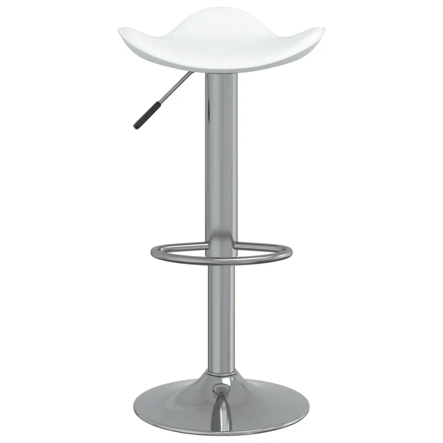 Tabouret de bar Blanc Acier chromé et cuir artificiel - 3