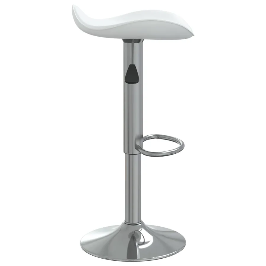 Tabouret de bar Blanc Acier chromé et cuir artificiel - 4