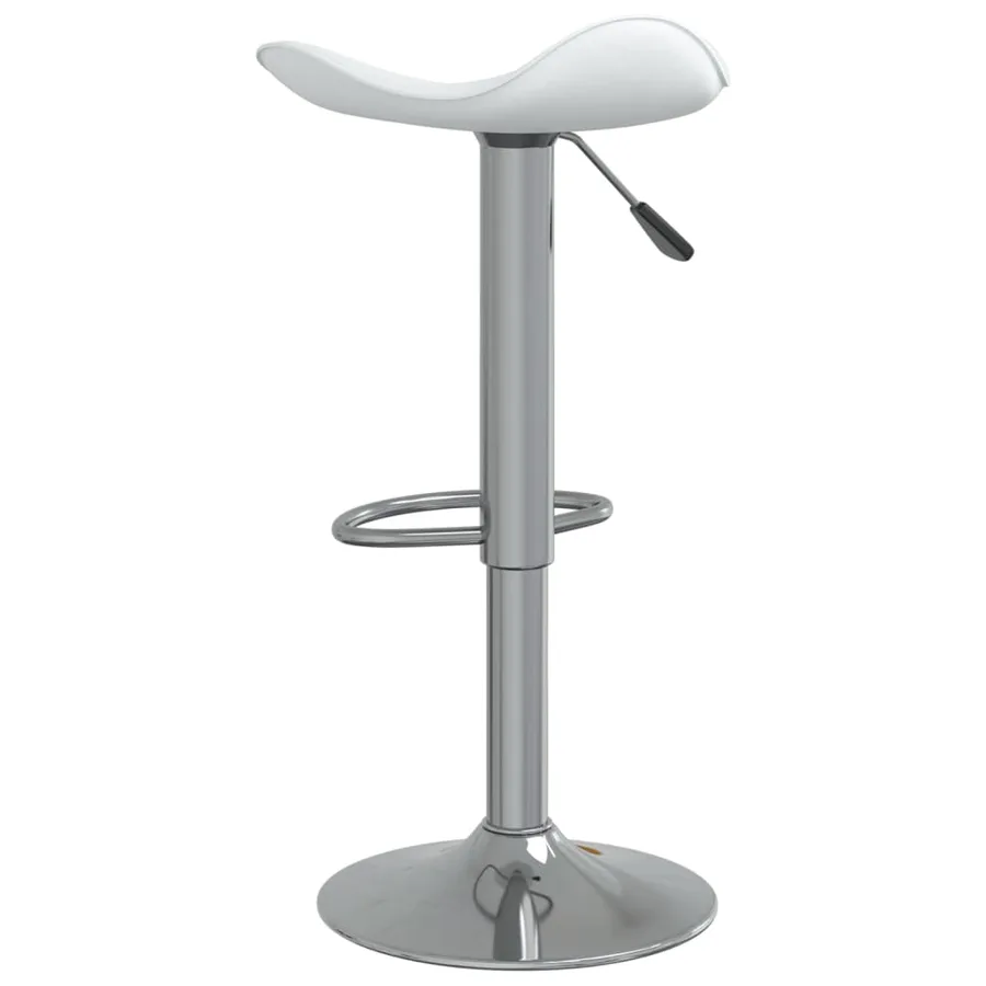 Tabouret de bar Blanc Acier chromé et cuir artificiel - 5