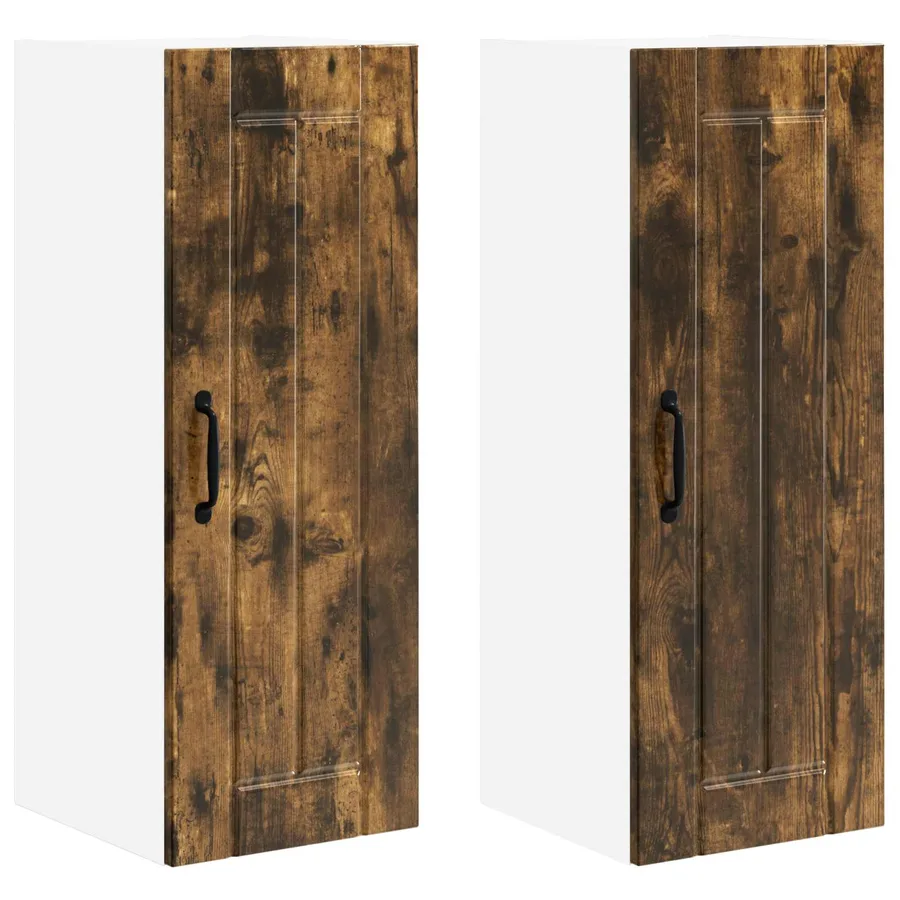 Meuble mural LUCCA 2 pcs Chêne fumé 30 x 31 x 80 cm - 2