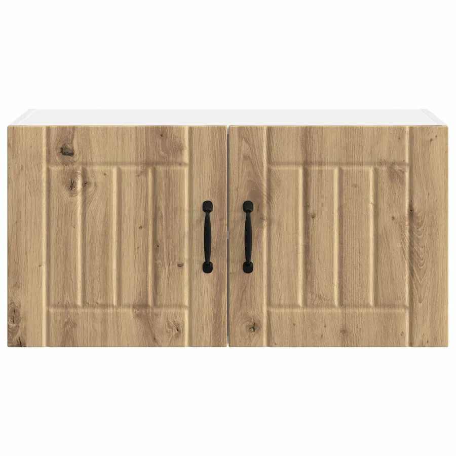 Meuble mural LUCCA Chêne artisanal 80 x 31 x 40 cm - 6