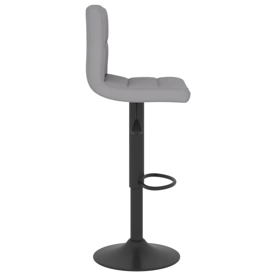 Tabourets de bar lot de 2 gris clair tissu - 5