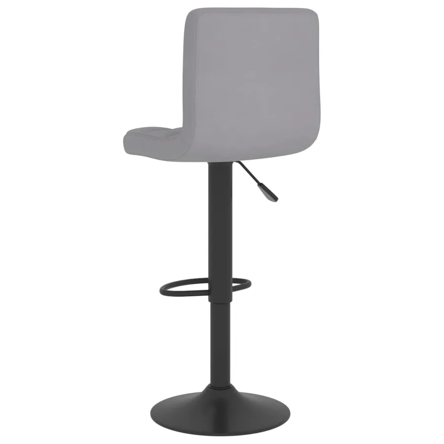 Tabourets de bar lot de 2 gris clair tissu - 6