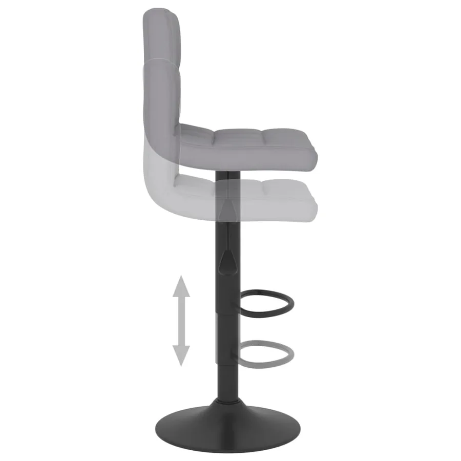 Tabourets de bar lot de 2 gris clair tissu - 7