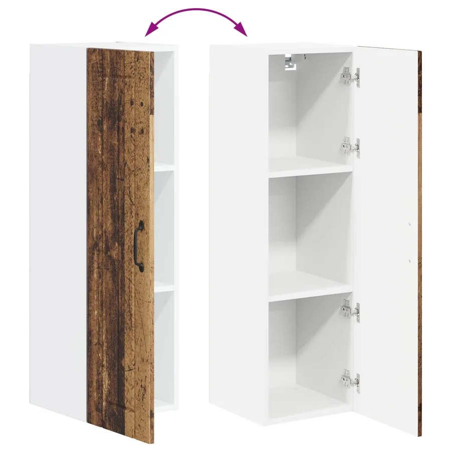 Meuble mural LUCCA Bois ancien 30 x 31 x 100 cm - 11