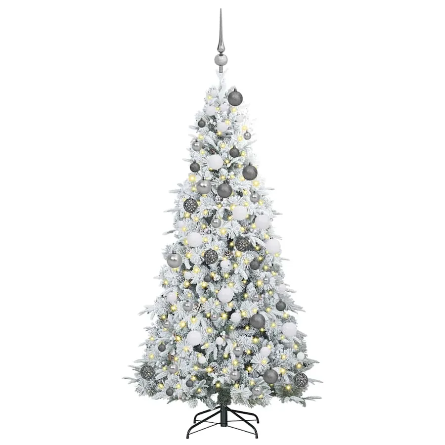 Sapin de Noël Artificiel à Branches Articulées Blanc 180 cm - 3