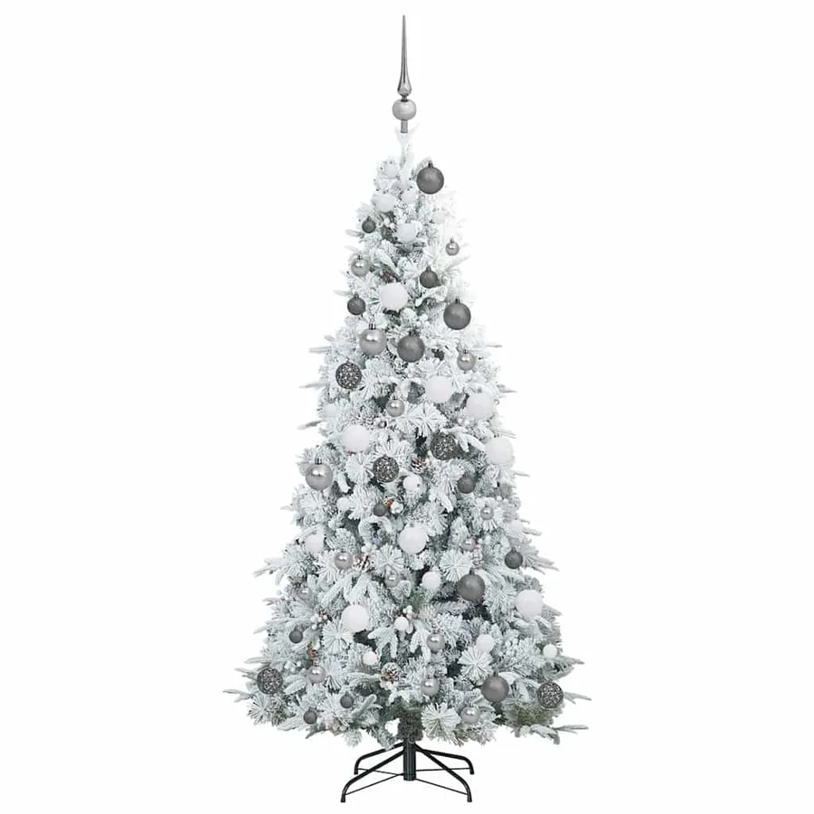Sapin de Noël Artificiel à Branches Articulées Blanc 180 cm - 4