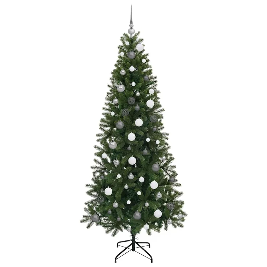 Sapin de Noël artificiel avec 300 LED Vert 210 cm PE et PVC - 5