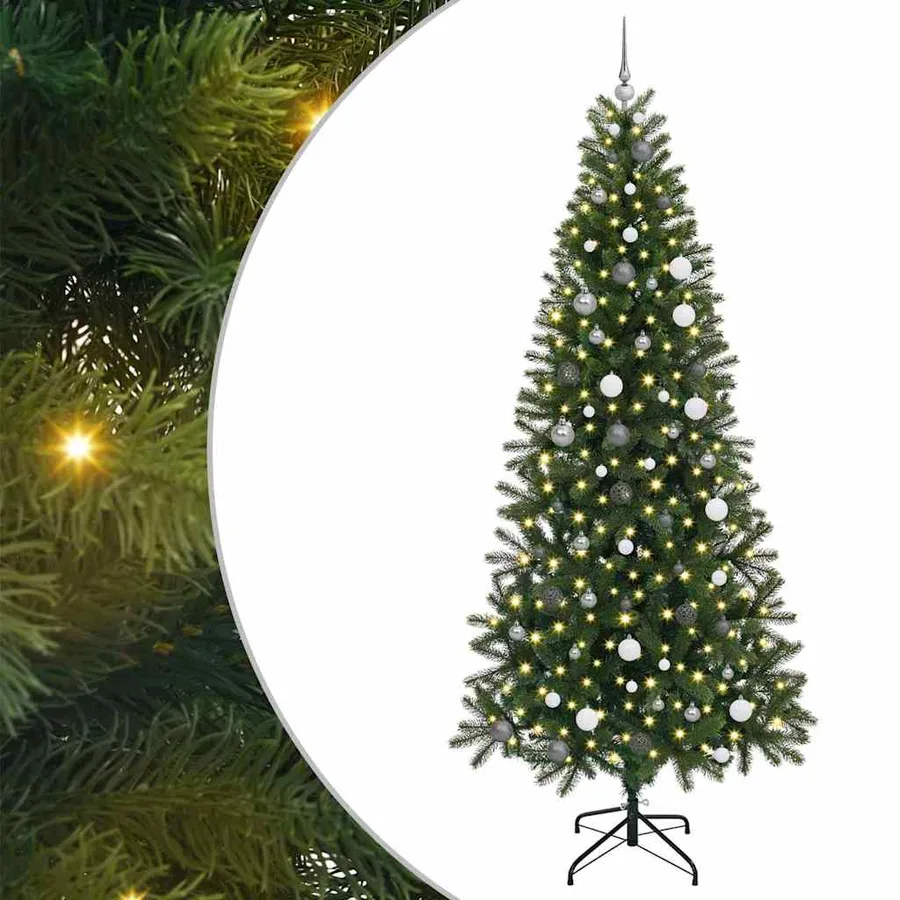 Sapin de Noël artificiel avec 300 LED Vert 240 cm PE et PVC - 2