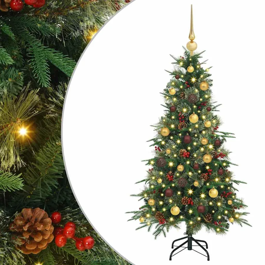 Sapin de Noël Artificiel à Branches Articulées Vert 150 cm - 2