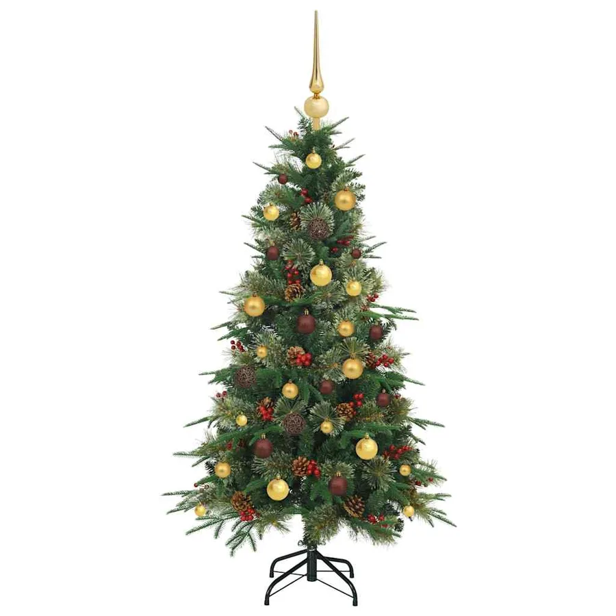 Sapin de Noël Artificiel à Branches Articulées Vert 150 cm - 4