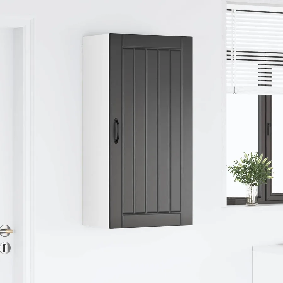 Meuble mural LUCCA Noir 50 x 31 x 100 cm Bois d'ingénierie - 4