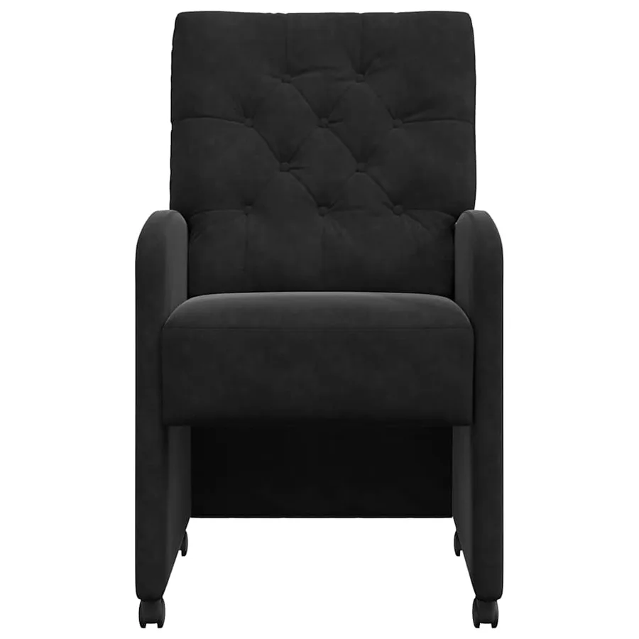 Chaises de Salle à Manger avec Roues 2 pcs Noir 58 x 67 x 97 cm - 4