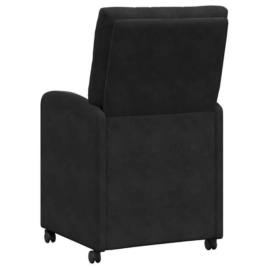Chaises de Salle à Manger avec Roues 2 pcs Noir 58 x 67 x 97 cm - 6