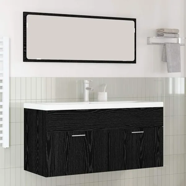 Armoire de salle de bain Chêne noir 100 x 38,5 x 46 cm