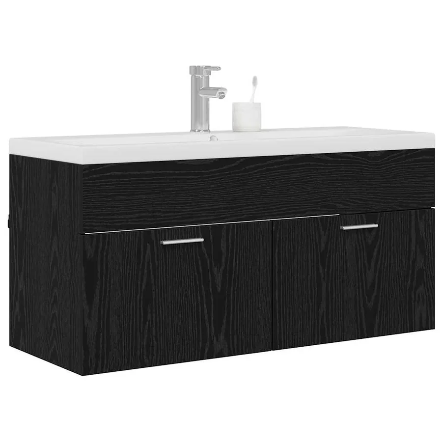 Armoire de salle de bain Chêne noir 100 x 38,5 x 46 cm - 3